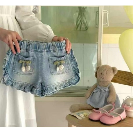 Chery Ruffles Denim Shorts
