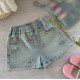 Ribbon Sparkles Denim Shorts