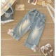 Flowers Sparkle Bottom Denim Pants