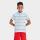 C@t n Jack Light Blue Stripes Polo Shirts