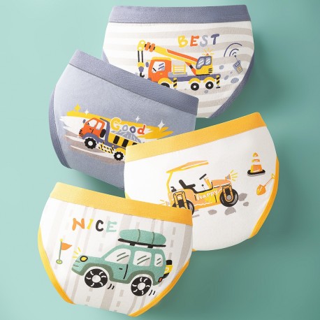 4pcs Vehicles Underwear