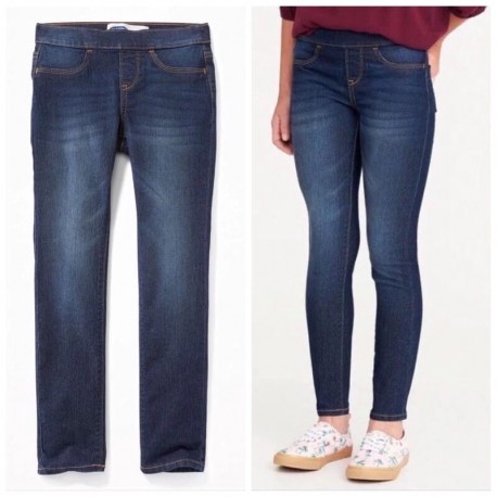 0ld Navy Dark Blue Pull On Denim Pants