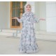 Emerald Floral Flowy Collar Gamis