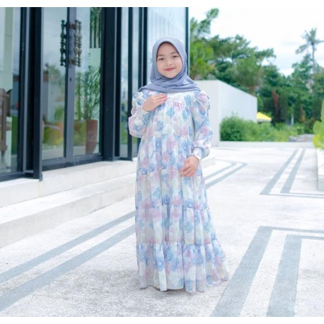 Ocean Floral Flowy Gamis