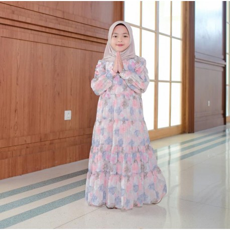 Rose Floral Flowy Gamis
