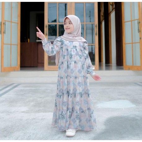 Emerald Floral Flowy Gamis