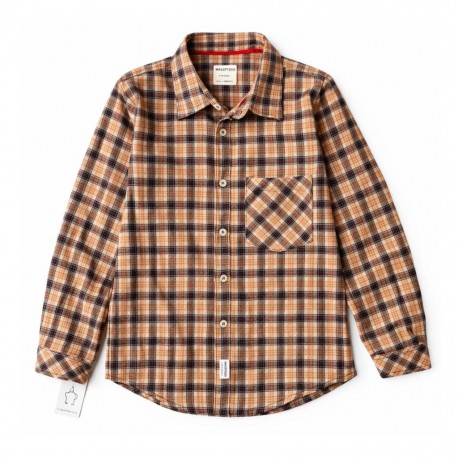 Max Spyder Light Brown Plaid Shirt
