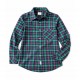 Max Spyder Purple Green Plaid Shirt