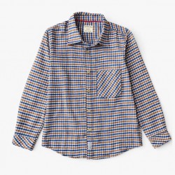Max Spyder Blue Brown Plaid Shirt