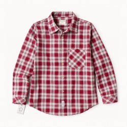 Max Spyder White Red Plaid Shirt