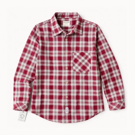 Max Spyder White Red Plaid Shirt