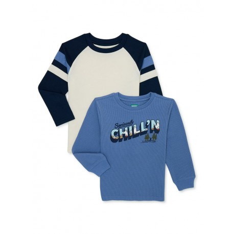 Garanimals Chill'n Waffles LS Top Garanimals Navy Stripe LS Top