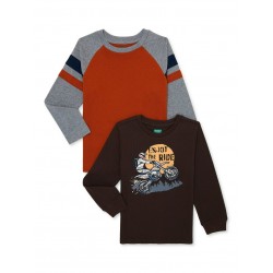 Garanimals Enjoy The Ride Waffles LS Top Garanimals Bricks Stripe LS Top