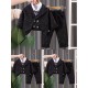 4in1 Black Jacket White Shirt Set Pants and Bow Tie