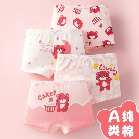 4pcs Bear Cake Boxers