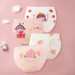4pcs Peach Girls Underwear