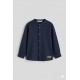Navy Cotton Long Sleeve Koko Shirt