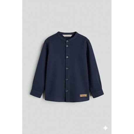Navy Cotton Long Sleeve Koko Shirt