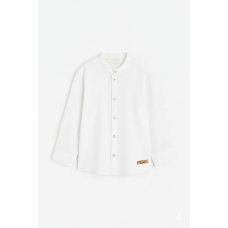 White Cotton Long Sleeve Koko Shirt