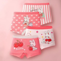 4pcs Cherry Rabbit Boxers