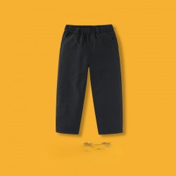 Black Pull On Cotton Chinos Pants