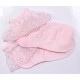 Pink Lace Ribbon Sock