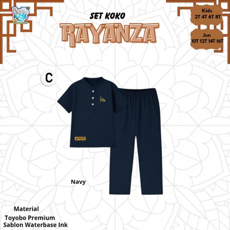 Navy Mosque Cotton Koko Set Pants