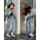 New Topic Oversized Denim Pants