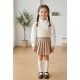 3in1 Shirt Sequins Outer Set Pleated Skorts