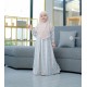 Pink Blue Pastel Stripe Gamis