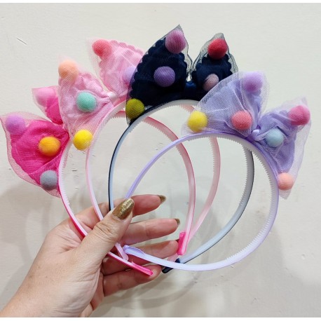 Ribbon Pom-pom Headband