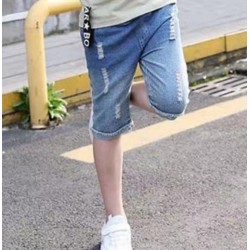 Ripped Denim Short Pants