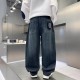 Black Washed Denim Pants