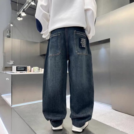 Black Washed Denim Pants