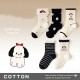 Black White Puppy Sock