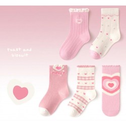 Pink Hearts Socks