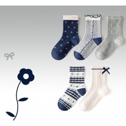 Navy Floral Socks