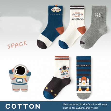 Navy Space Socks