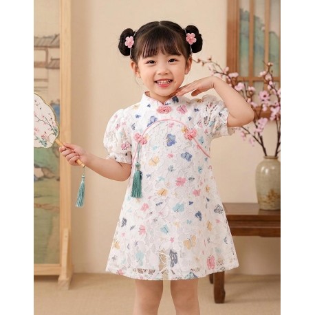 White Lace Cheongsam