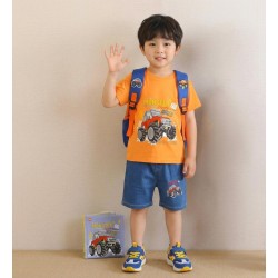 Monster Truck Top Set Denim Shorts