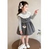 Grey Collar Lace Dress