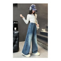 Side Ribbon Denim Pants