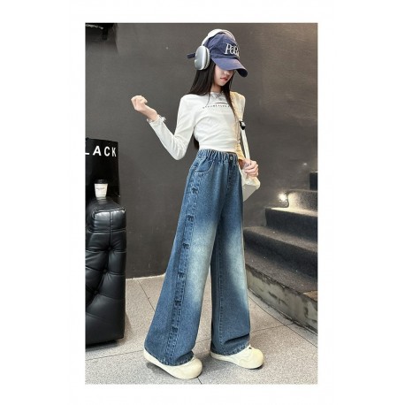 Side Ribbon Denim Pants