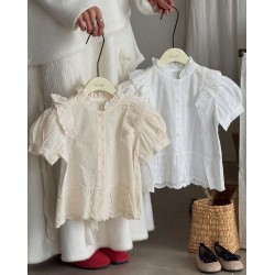 White Ruffles Lace Top