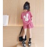 Pink Bunny Top Set Short Pants
