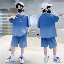 Blue Funny Top Set Short Pants