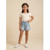 Light Blue Double Pocket Denim Short Pants