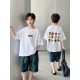 White Face Top Set Abstract Short Pants
