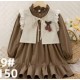 2in1 Ruffles Cotton Dress Set Outer