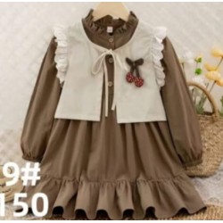 2in1 Ruffles Cotton Dress Set Outer